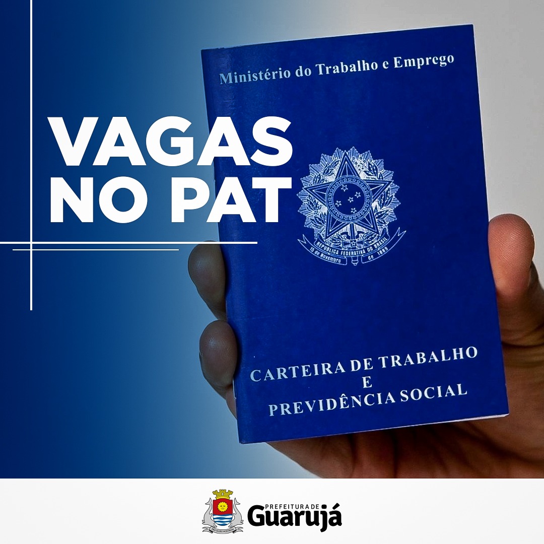 PAT Guarujá oferta 22 vagas de emprego nesta quarta-feira (31